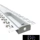 UNIVERSO recessed aluminum profile with matte white cover plate 2m 11mm
