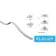 UNIVERSO Bendable aluminum profile with matte white cover plate, 2 m, 15.1 x 5 mm