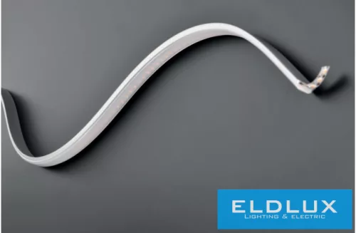 UNIVERSO Bendable aluminum profile with matte white cover plate, 2 m, 15.1 x 5 mm