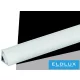 UNIVERSO corner aluminum profile with matte white cover plate 45° 13x13x2000mm aluminum