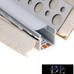 UNIVERSO Internal corner aluminum profile with matt cover plate 2m 50*24.38mm