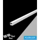 UNIVERSO LED aluminum profile with matte white cover plate 2 m 35 x 35 mm