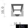 UNIVERSO silicone profile, matt white, 1 m, 10*10 mm
