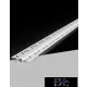 UNIVERSO Aluminum profile for recessing into plasterboard with matt white cover plate, 2 m