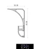 UNIVERSO Corner Line profile with opal cover for 10 mm LED strip White 2000x36x60 mm