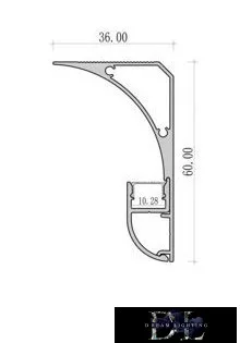 UNIVERSO Corner Line profile with opal cover for 10 mm LED strip White 2000x36x60 mm