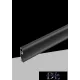 UNIVERSO Skirting profile with opal cover for 10 mm LED strip Black 2000x14x60 mm