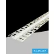 UNIVERSO Flexible recessed aluminum profile with matt white cover plate, internal: 12.6 mm, 1.5 m