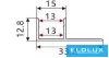 ELDLUX Aluminum profile + cover plate 2000x34x13mm