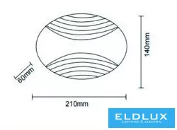 UNIVERSO Wall lamp 6w 480lm CCT IP20 210x140x60mm white