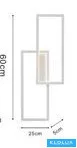 UNIVERSO Wall lamp 32W 2560lm CCT 250x600x50mm IP20 white