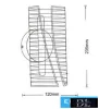 UNIVERSO Wall lamp  6W 480lm CCT.kap IP20 Gold 235x120mm