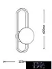 UNIVERSO Wall lamp 1xG9 max.10w 120x420mm IP20 Old gold