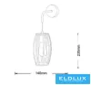 UNIVERSO Wall lamp 1xE27 max.60w 140x235mm IP20 White 5 years