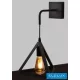 UNIVERSO Wall lamp 1xE27 max.60w 250x250mm IP20 Black 5 years