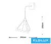 UNIVERSO Wall lamp 1xE27 max.60w 250x250mm IP20 Black 5 years