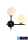 UNIVERSO Wall lamp 2xG9 Black 5 years