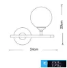 UNIVERSO Wall lamp 1xG9 Black 5 years