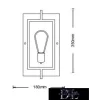 UNIVERSO Wall lamp e27 1xmax.60w IP20 copper/black 350x180mm 5 years