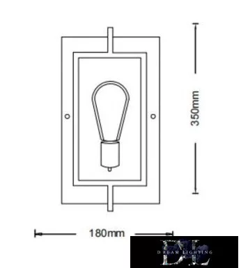 UNIVERSO Wall lamp e27 1xmax.60w IP20 copper/black 350x180mm 5 years