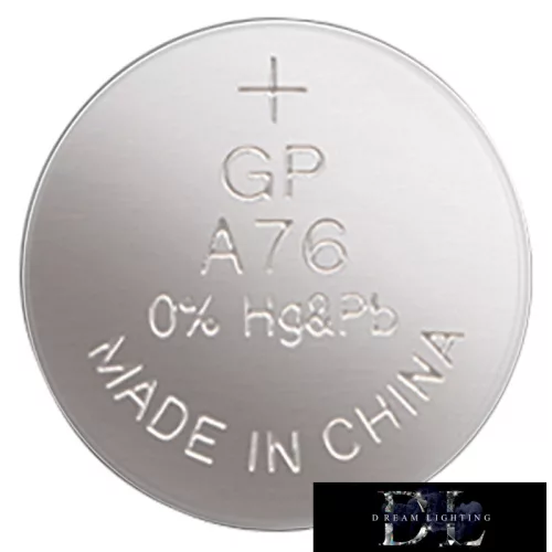 GP alkaline button cell LR44 (A76) 5 pcs/blister pack