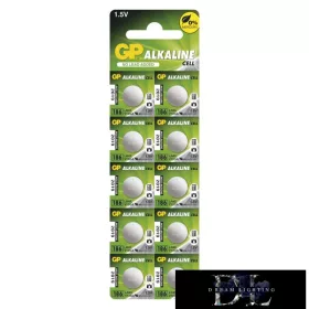 GP alkaline button cell LR43 (186F) 10 pcs/blister pack