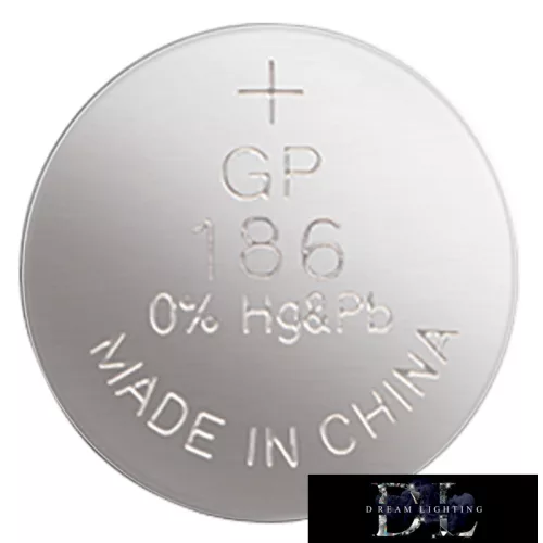 GP alkaline button cell LR43 (186F) 10 pcs/blister pack