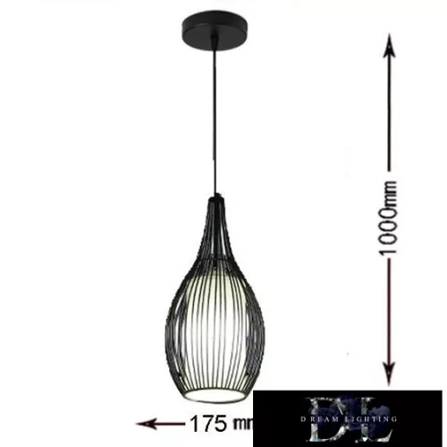 UNIVERSO Pendant light 1xE27 max. 240V 60w ∅175x1000mm black