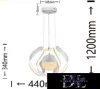 UNIVERSO Pendant light 78w 6240lm 3000K D440x1200mm white