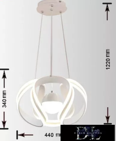 UNIVERSO Pendant light 78w 6240lm 6500K D440x1200mm white