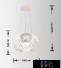 UNIVERSO Pendant light 78w 6240lm 4000K D440x1200mm white