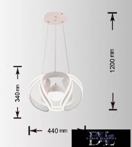 UNIVERSO Pendant light 78w 6240lm 4000K D440x1200mm white