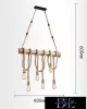 UNIVERSO Hemp rope chandelier 6xE27 max. 240V ∅800×600mm black