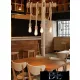 UNIVERSO Hemp rope chandelier 4xE27 max. 240V 600×1240mm black