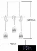 UNIVERSO Hemp rope chandelier 5xE27 IP20 790x1200mm black