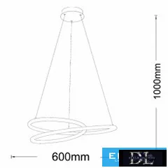 UNIVERSO Pendant LED 38w 3040lm CCT switch IP20 ∅600mm white