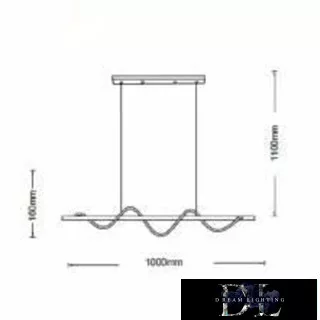 UNIVERSO Pendant light 36w 2280lm 3000k IP20 white 1000x1100mm