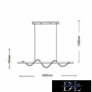 UNIVERSO Pendant light 36w 2280lm 6500k IP20 white 1000x1100mm