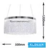 UNIVERSO Crystal glass chandelier 35w 2800lm 8000k 220° IP20 Chrome D500x1200mm