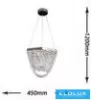 UNIVERSO Crystal glass chandelier 35w 2800lm 6500k 220° IP20 Chrome 450x450x1200mm