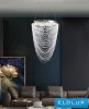 UNIVERSO Crystal glass chandelier 35w 2800lm 6500k 220° IP20 Chrome D400x1200mm