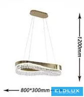 UNIVERSO Crystal glass chandelier 45w 3600lm 8000k 800x300x1200mm