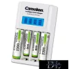 CAMELION universal battery charger AA/AAA (includes 2 AA/2300mAh and 2 AAA/800mAh batteries)