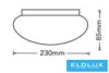 UNIVERSO Ceiling lamp 18w 1620lm CCT.kap D230x85mm IP20 white