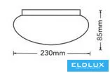 UNIVERSO Ceiling lamp 18w 1620lm CCT.kap D230x85mm IP20 white