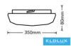 UNIVERSO Ceiling lamp 36w 3240lm CCT.kap D350x80mm IP20 white