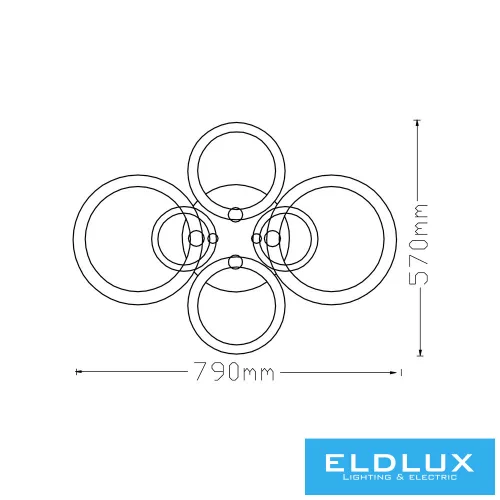 UNIVERSO Ceiling lamp 51w 2550lm CCT.kap IP20 790x570x140mm white