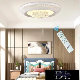   UNIVERSO Crystal glass ceiling lamp 38/76w 3040/6080lm CCT IP22 ∅610mm white