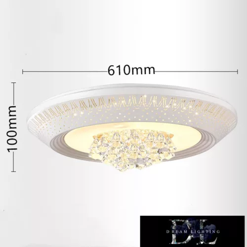 UNIVERSO Crystal glass ceiling lamp 38/76w 3040/6080lm CCT IP22 ∅610mm white