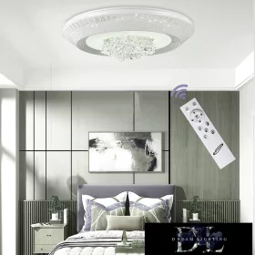   UNIVERSO Crystal glass ceiling lamp 34/68w 2720/5440lm CCT IP22 ∅510mm white
